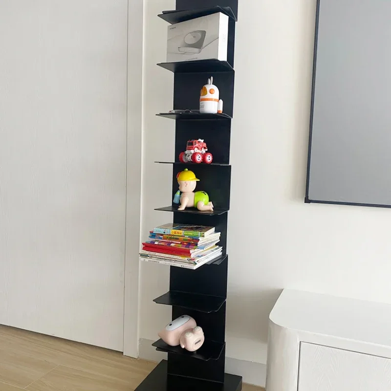 Invisible bookshelf Floor-to-ceiling personalized small corner bookcase Multi-layer simple storage shelf