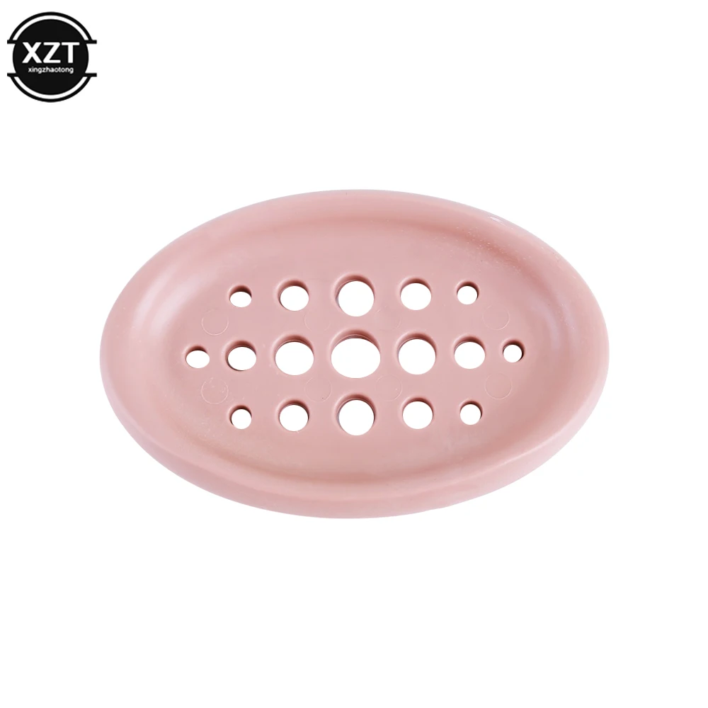 Creative Silicone Non-slip Soap Holder Dish Bathroom Shower Storage Plate Stand Hollow Dishes Openwork Soap Dishes Soap box