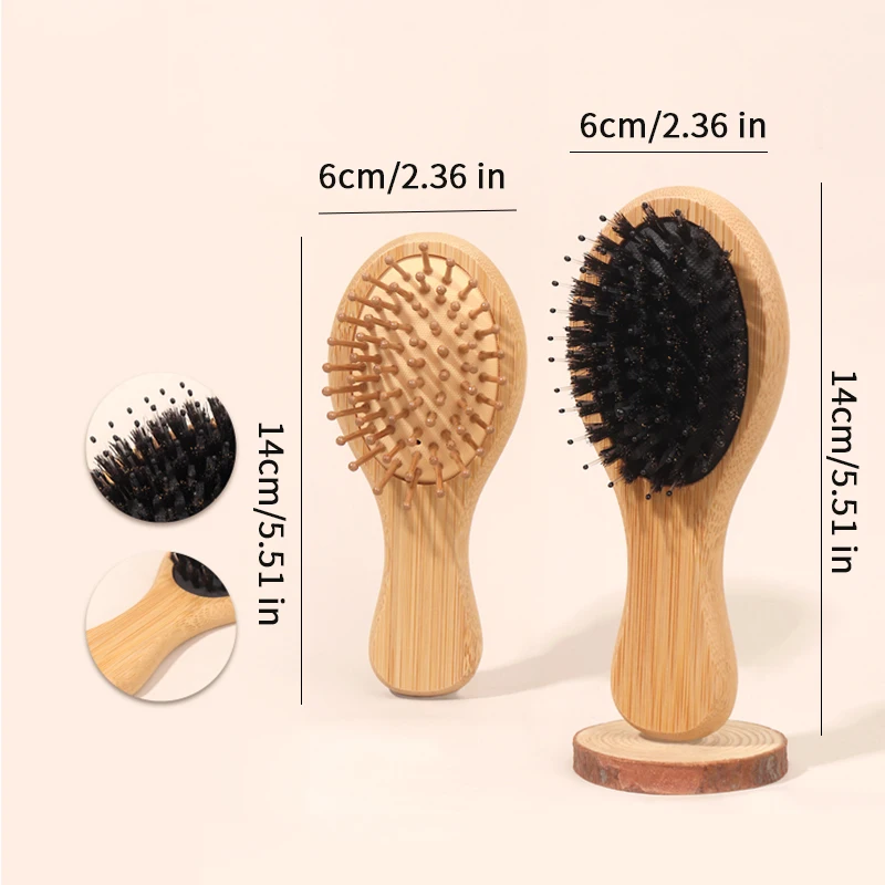 Bamboo Mini Airbag Comb Anti Static Air Cushion Hair Brush Reduce Hair Loss Hair Care Styling Comb Women Styling Tools