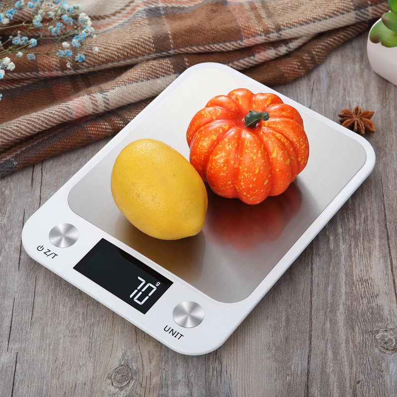 

10kg/5KG Kitchen Scale Digital Touchscreen LCD Display Diet Balance Food Jewelry Weighing Cooking USB Charge Electronic Scales