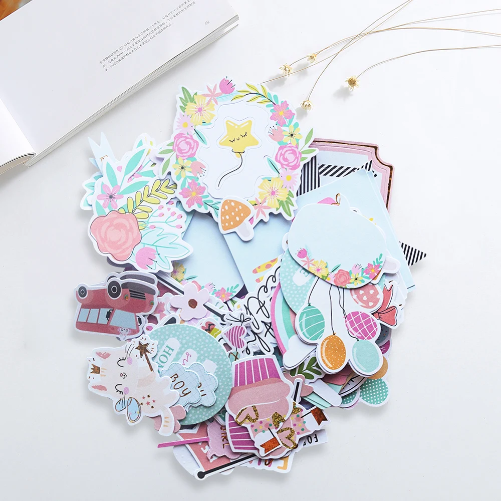 Creative Path Paper Die Cuts Ephemera Shapes Embellishments 162pc Foil Craft Material Scrapbooking Cardmaking Journal Decoration