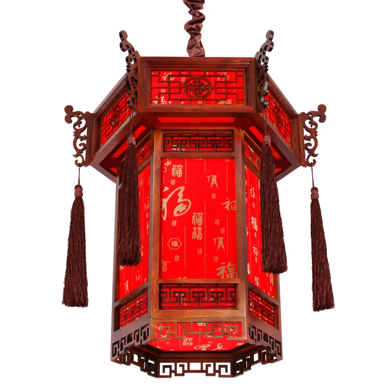 2023 New Chinese ancient style Fuzi Palace lantern hanging advertisement outdoor balcony gate sheepskin Spring Festival New Year