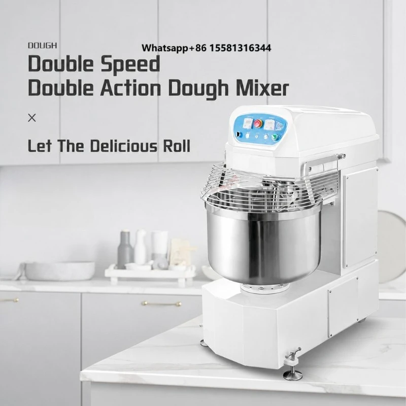 Electric Spiral Dough Mixer Machine Commercial Dough Kneader With Stainless Steel Bowl 100L 40kg for Bakery