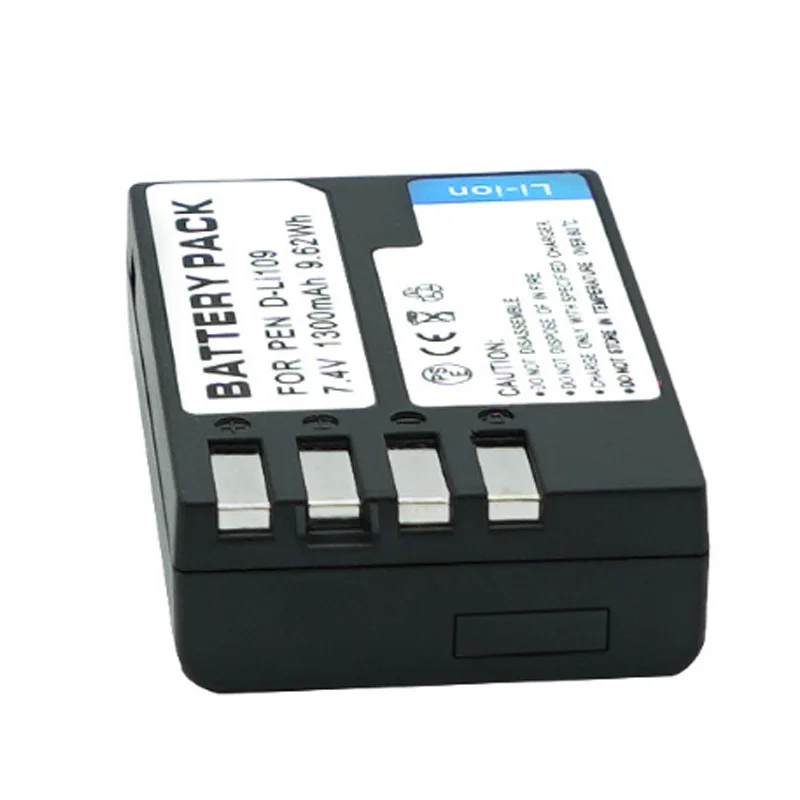 3.7V 1300mAh D-LI109 Battery for Pentax Digital Cameras - Full Decoded, Replacement for LI109