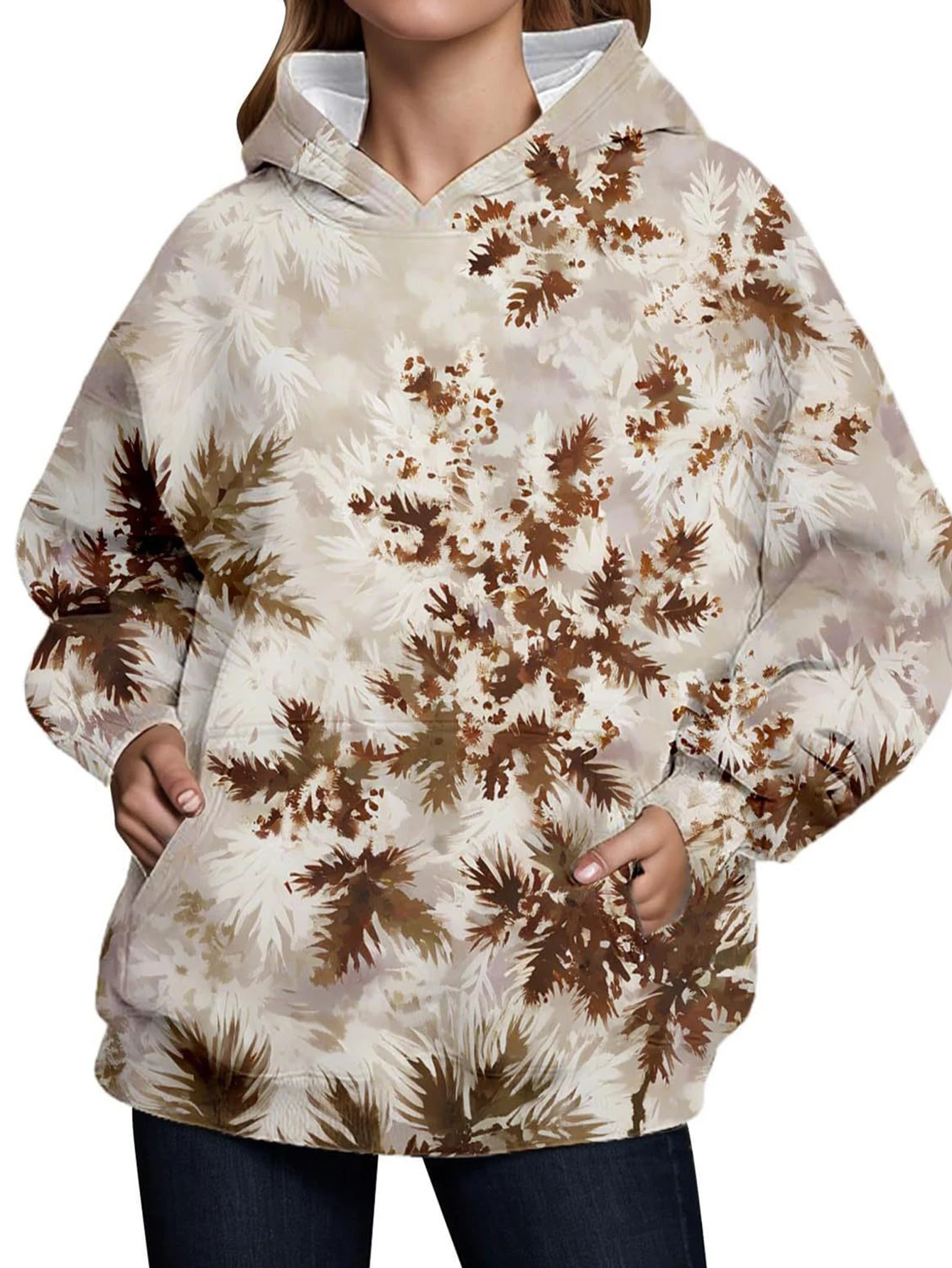 Casual Fit Hoodie Straight Sleeve No Decoration Comfortable Style Women's Top Garment Casual Fashion Upperwear