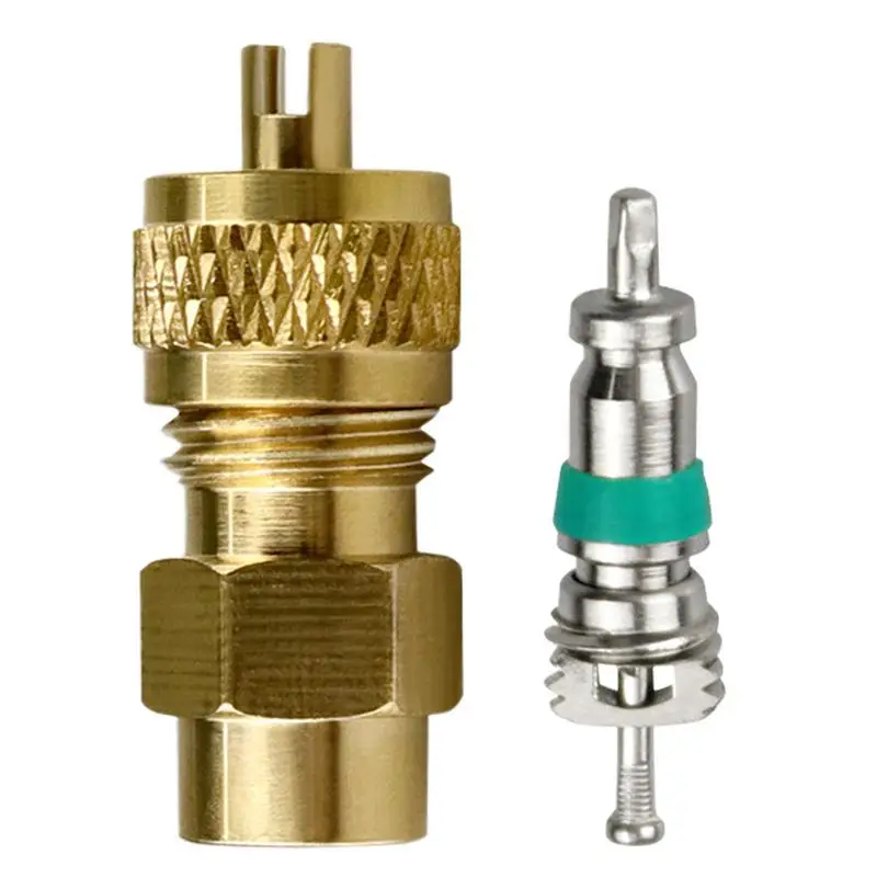 

Air Conditioner Valve Tool Brass Air Conditioner Repair Tool Vehicle Valve Repair Tool Service Access Valve Caps Sturdy