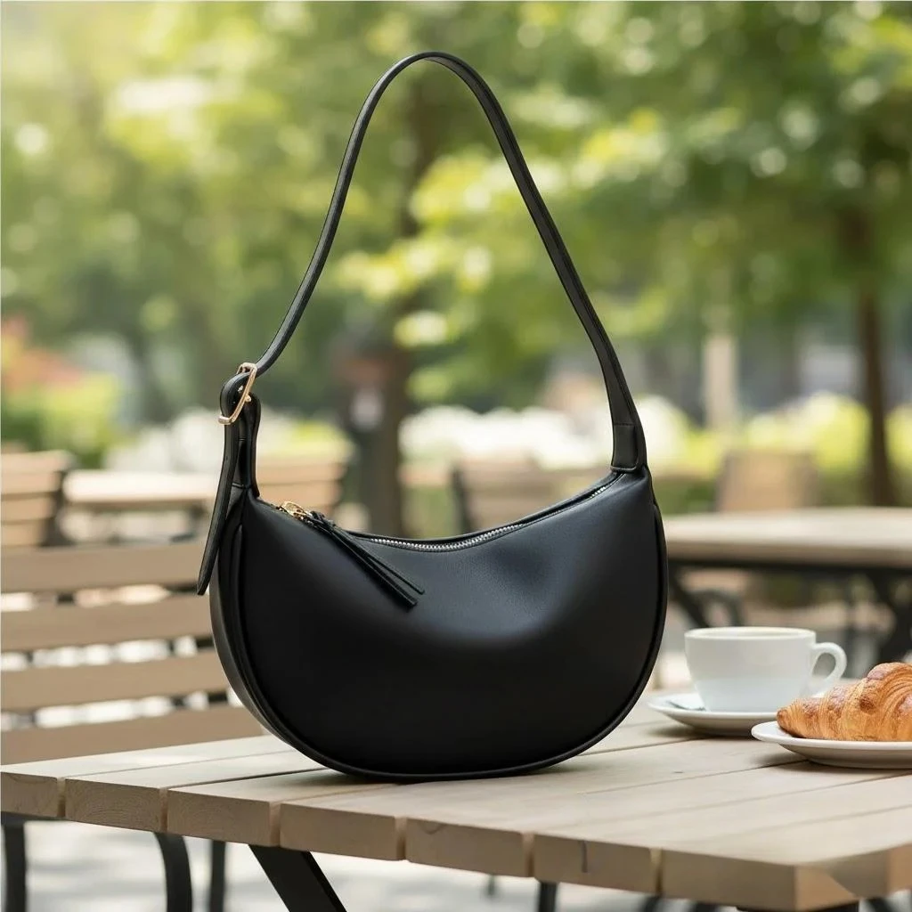 

Мягкая кожаная сумка через плечо для женщин, повседневная сумка-кроссбоди, модная сумка-пельмень для поездок на работу