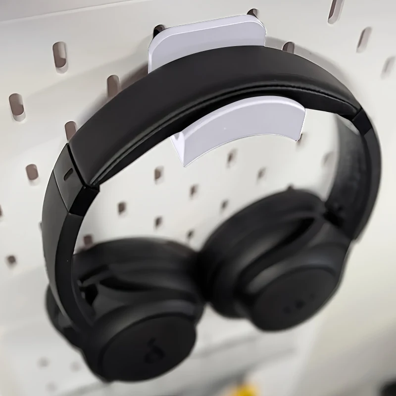1pcs Headphone Stand For IKEA Skadis Multi Functional Adhensive Plastic Wall Mount Gaming Earphone Bracket Headset Rack Holder