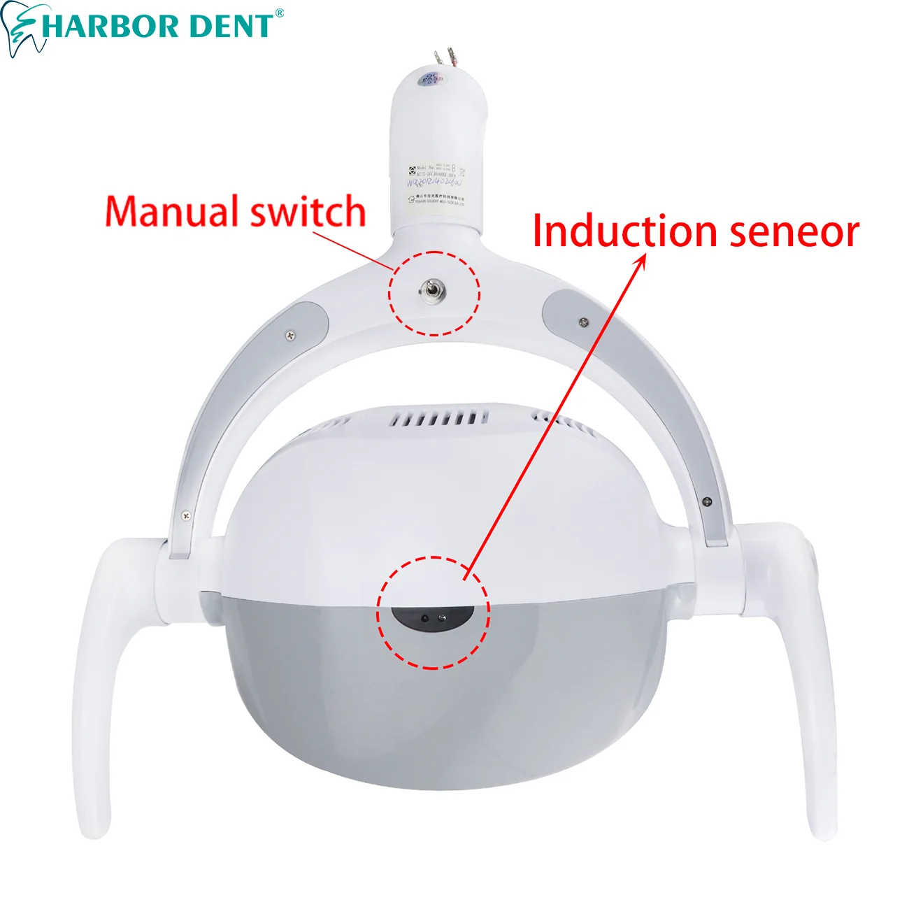 Lampu Oral 6LED Dental, lampu operasi kursi gigi, aksesori Unit Sensor kuning putih, saklar bebas 22mm/26mm