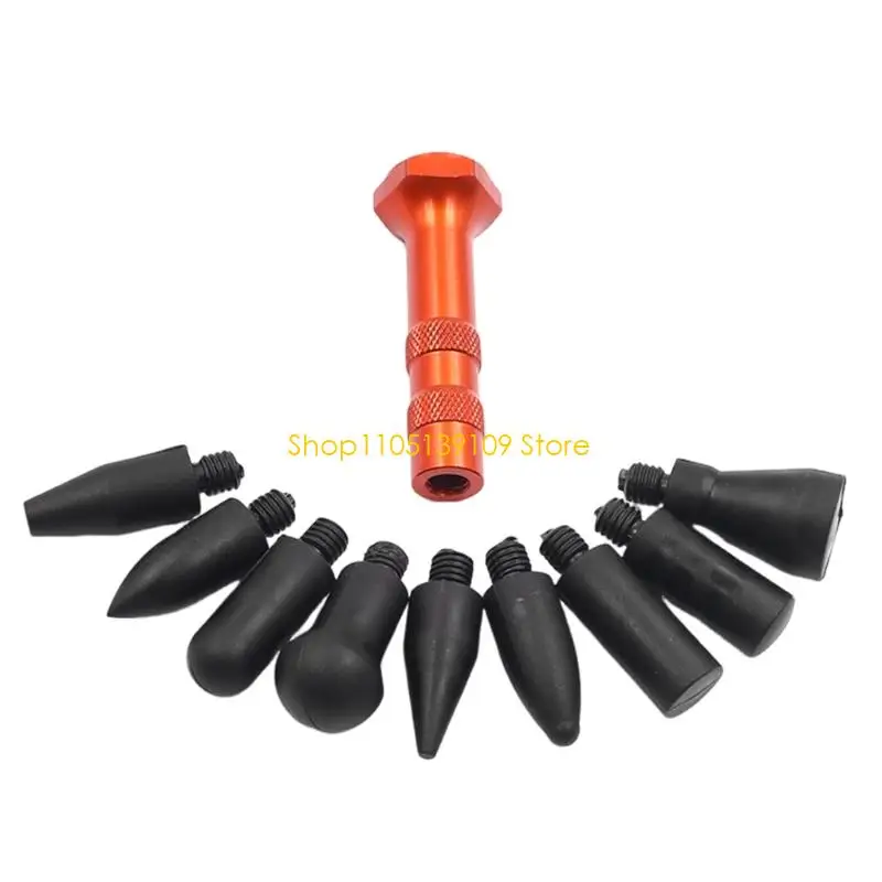 차량 본체용 교환 가능 헤드가 있는 인체공학적 금속 자동차 찌그러짐 수리 도구