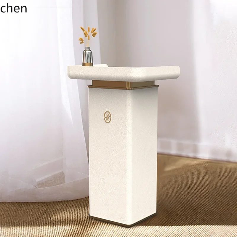 DSA  Leather Reception Light Luxury Company Front Reception Desk Simple Guest Service Desk
