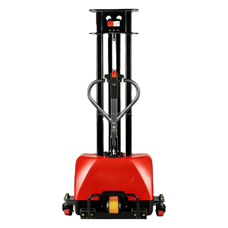 Hot Sales Full Electric Self Loading Stacker Portable Forklift 1000kg 1500kg Lead-Acid Battery Polyurethane Tires