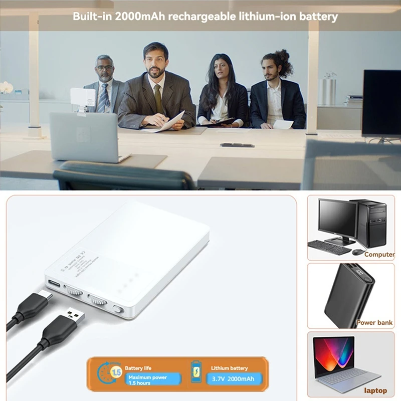 MAKE Mini-Clip-On-Mobile-Phone--For-Phone-With-Clip-Adjusted-Light-LED-Light-Selfie-Light-80-LED-2500K-9000K-W--Battery--C