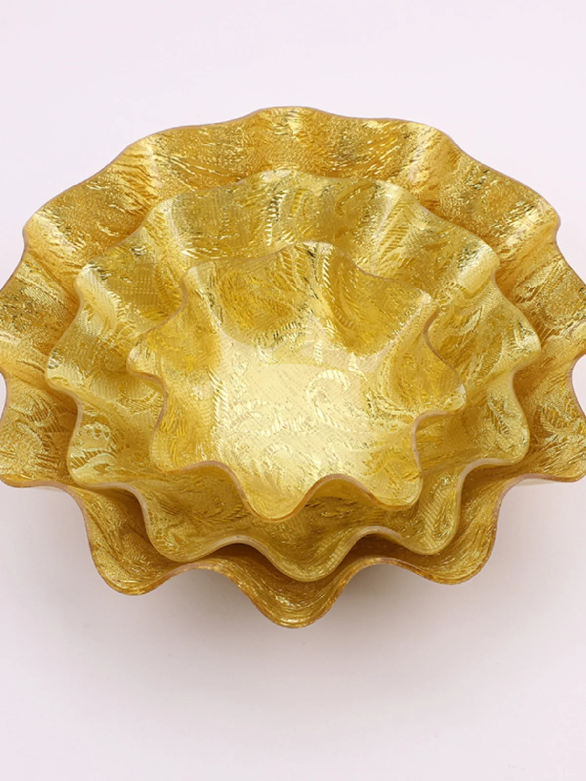 大型アクリルフルーツトレイ、金色の蓮の形、バー業務用、ピーナッツ、ドライフルーツ、スナック皿、ヨーロピアンスタイルセラミック
