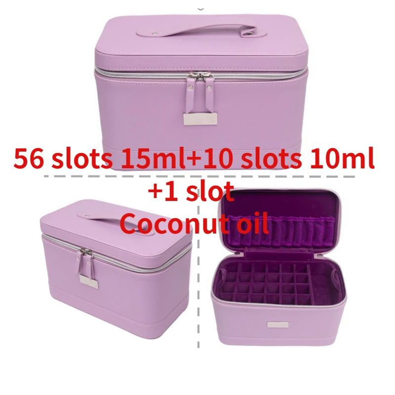 66 Slots Essential Oil Case for DoTERRA 15ml 10ml Essential Oil Roller Bottle Holder Perfume Oil Storage Box Travel Organizer