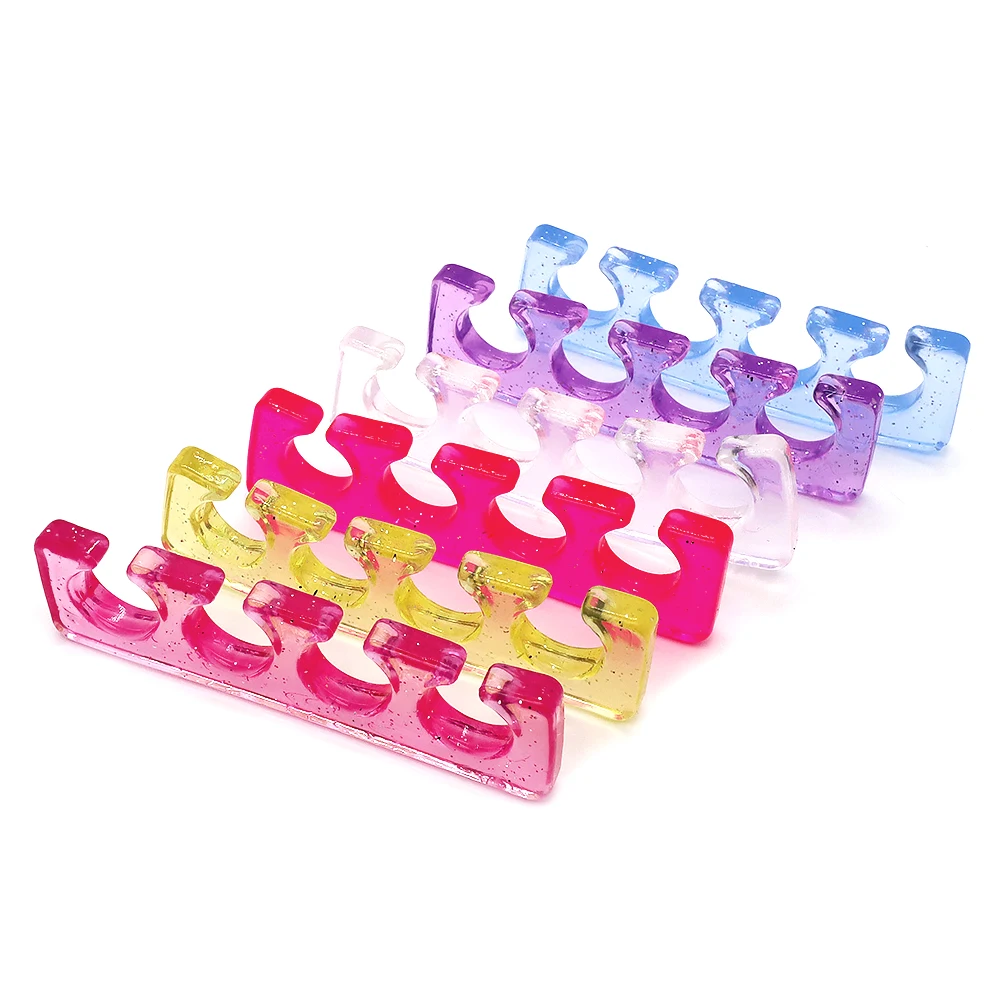 2pcs (1pair)Soft Silicone Finger Toe Separator Flexible Finger Toe Spacer Separation Straighteners Nail Finger Pedicure Tools