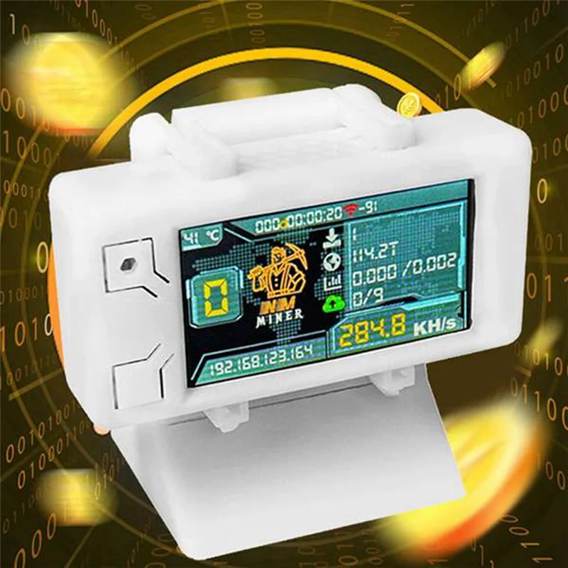 

N93R 2Pcs Nerdminer 285KH/S BTC Solo Lottery Miner With Case Bitcoin Crypto Miner Wifi Connection Low Power Nerd Miner