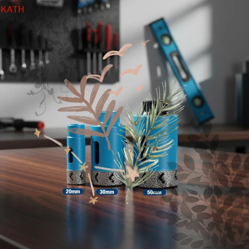 Diamond Coated Drill Bit Heavy Duty Dry Wet Cutting: Smooth Clean Tile Marble Granite Glass Stone