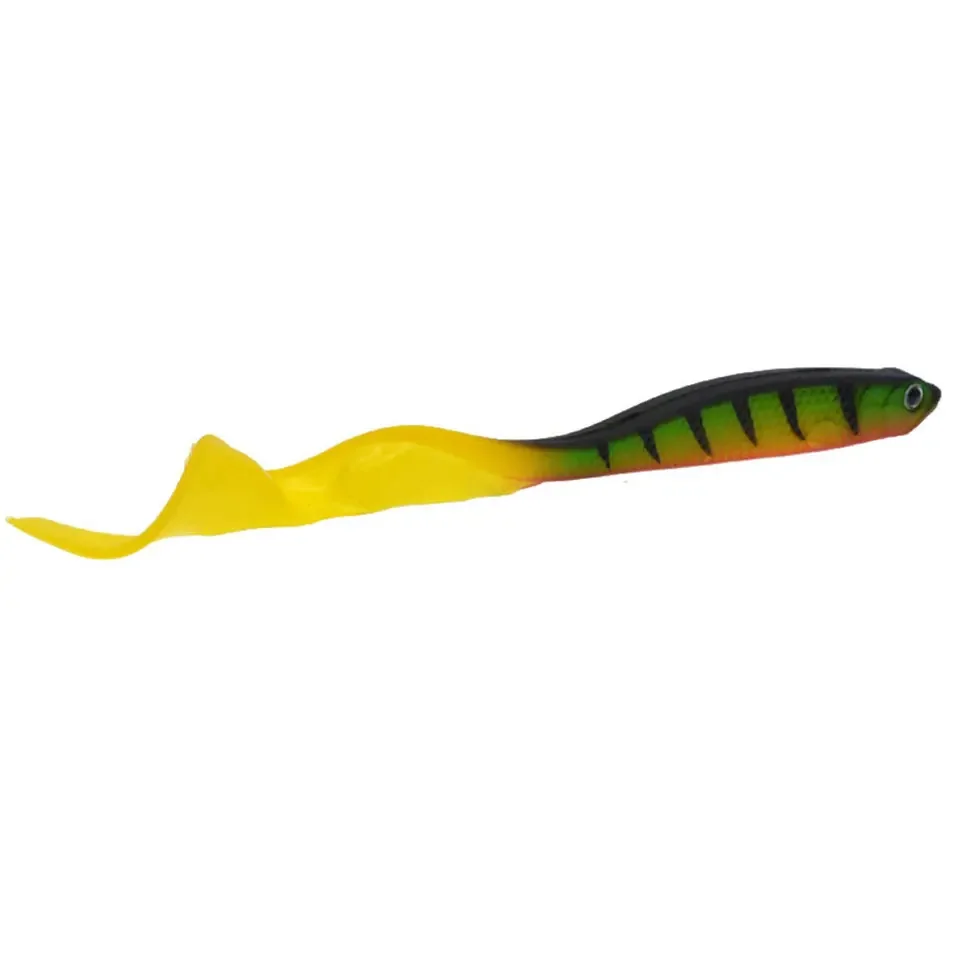 WALK FISH 1PCS 12.5CM/5.5G Rubber Soft Fishing Lure Artificial Flexible Tail Wobblers Silicone Worm Swimbait Carp Pike Jig Bait