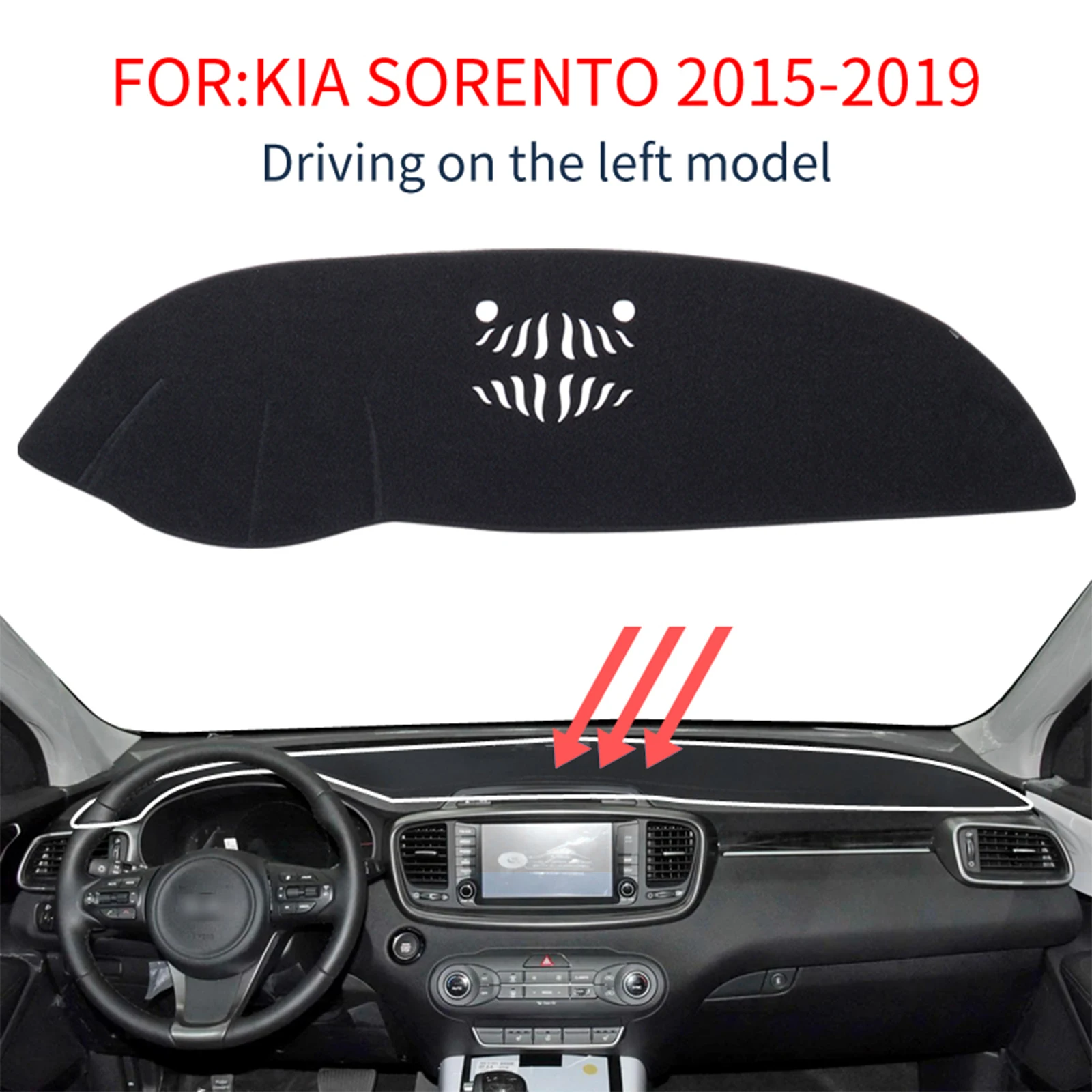 

for KIA Sorento UM 2015 2016 2017 2018 2019 Car Dashboard Mat Sunshade Protective Carpet Dash Mat Dashmat