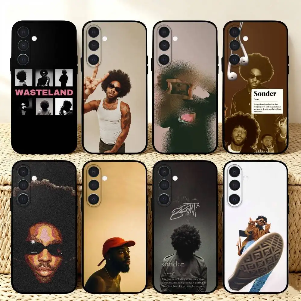 

Singer B-Brent Faiyaz Phone Case For Samsung A73,A21s,A22,A31,A32,A52,A53,A71,A80,Soft Black Shell