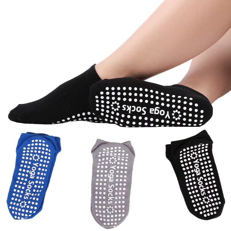 

4 Pairs Sports Yoga Socks Non Slip For Women Pilates Anti Skid Sticky Grippers Ballet Socks Sweat-absorbing Breathable Flooring