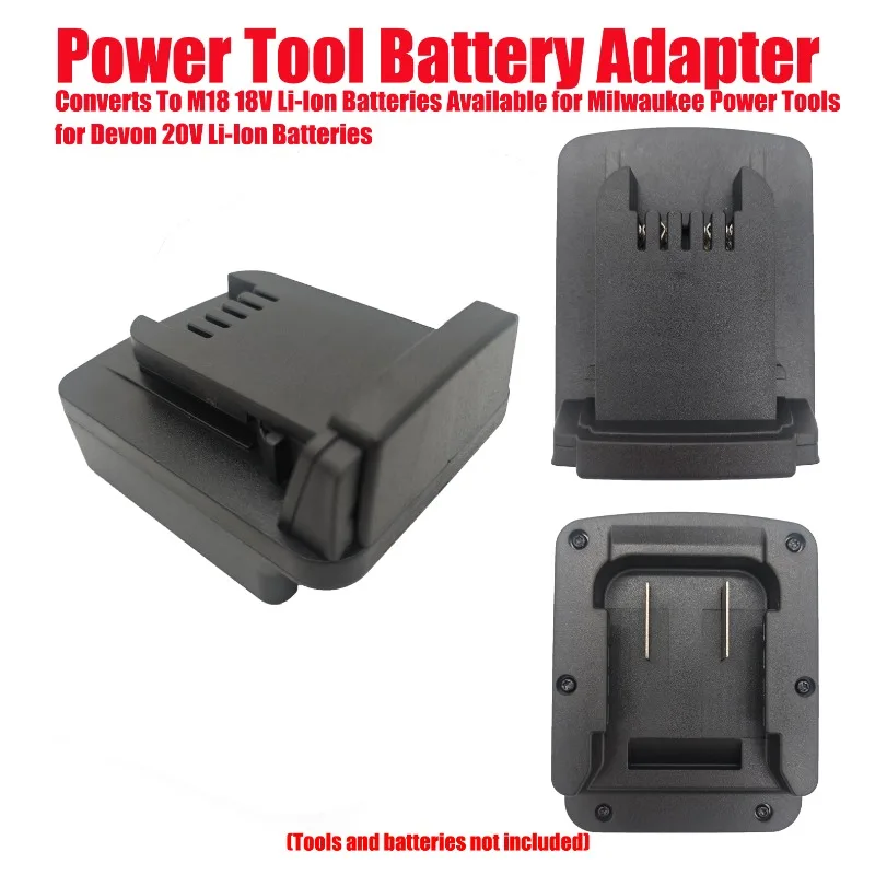 

HAKSINKY Battery Adapter for Devon 20V Li-Ion Batteries Converts To M18 18V Li-Ion Batteries Available for Milwaukee Power Tools
