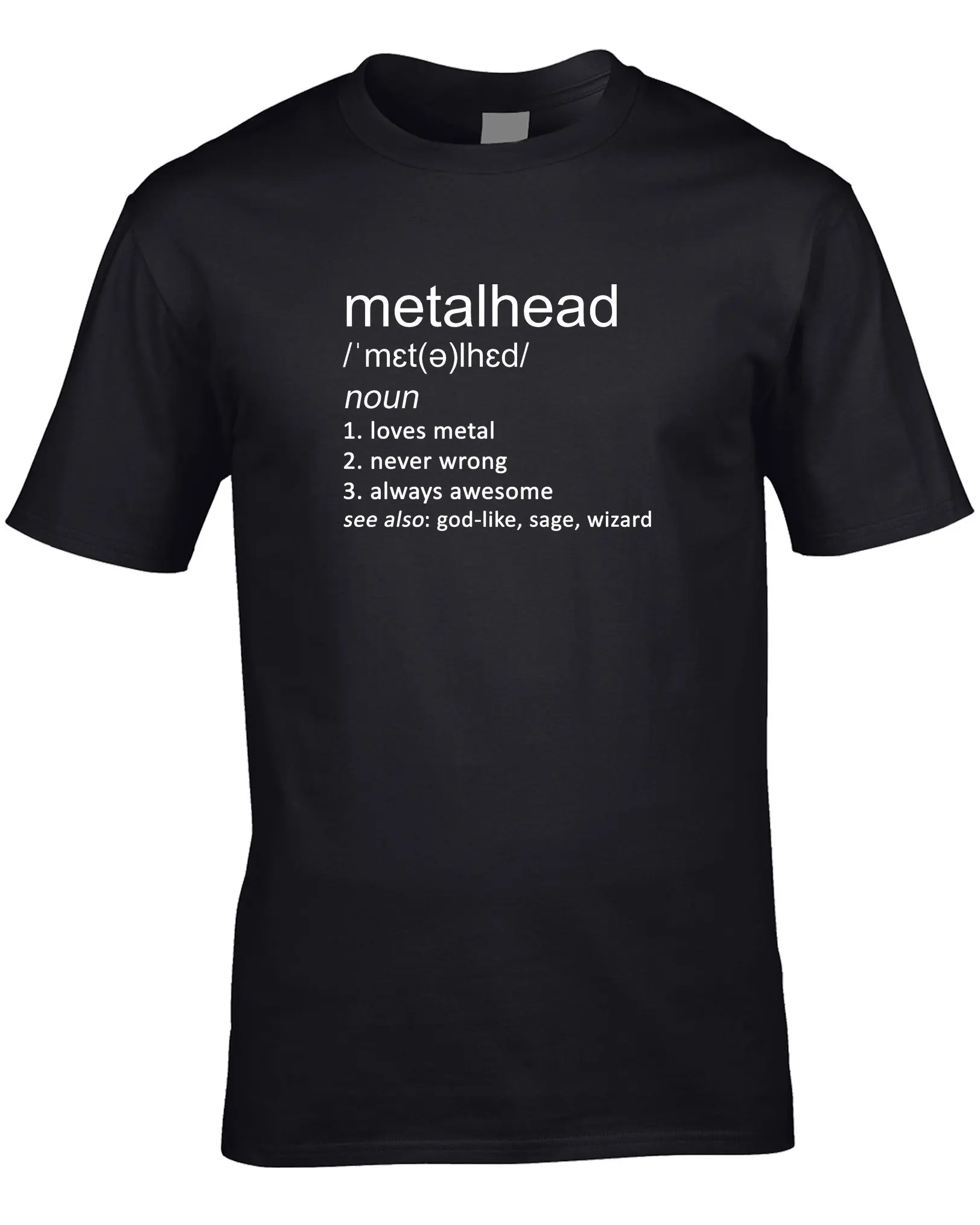 Metalhead Men'S Funny Definition T Shirt Heavy Metal Rock Rocker Music Gig Genre Job Cool Idea Joke Birthday