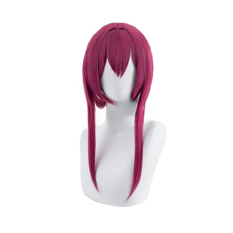 Honkai Star Rail Kafka Cosplay Wig 45cm Straight Wine Red Synthetic Hair