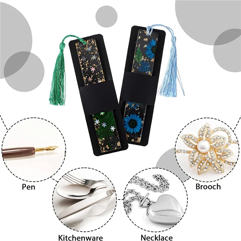 

50 шт., держатель для закладок из смолы, 5,9 х 1,8 дюйма, карточки для демонстрации закладок своими руками для упаковки закладок