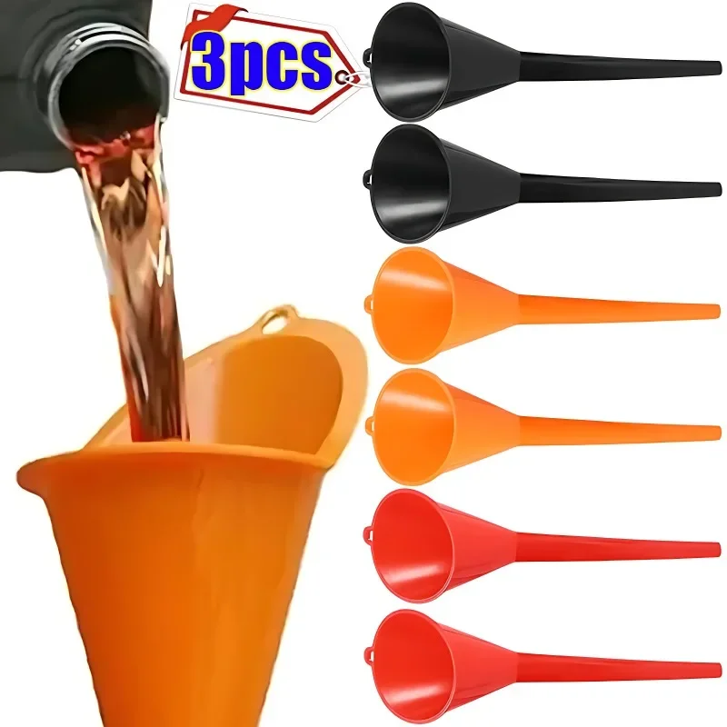 

Car Long Stem Funnel Gasoline Oil Fuel Filling Tools Anti-splash Plastic Oil Funnel Motorcycle Refueling Tools Auto Accessories