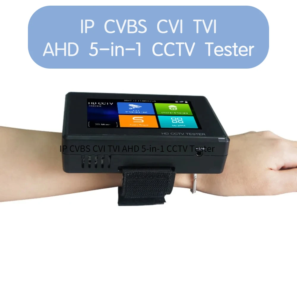 5-In-1 Ipc Cctv Tester 4 Inch 8mp Tvi Ahd Cvi Analoge Test & 4K H.265 Ip Camera Teste Met Kabel Tracer Poe/Ip Monitor Ipc1800sn