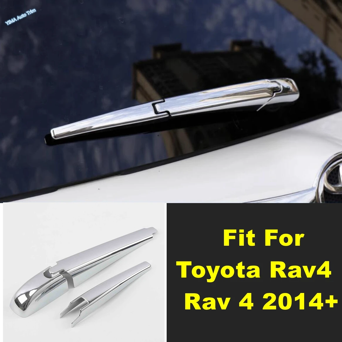 

Car Chrome Rear Window Windshield Wiper Arm Blade Molding Cover Trim Accessories For Toyota Rav4 Rav 4 2014 2015 2016 2017 2018