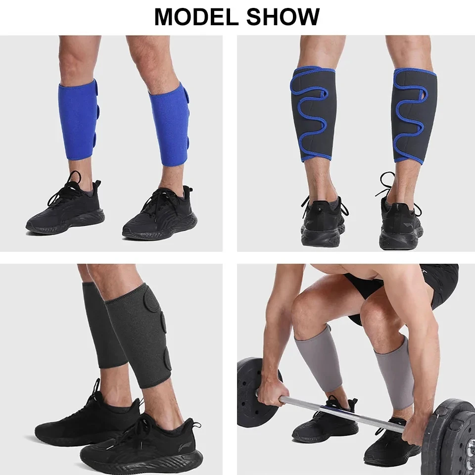 LOOGDEEL 1Pcs Adjustable Sport Shin Guard Leg Warmers Sleeve Calf Guards Protection Cycling Football Basketball Weightlifting