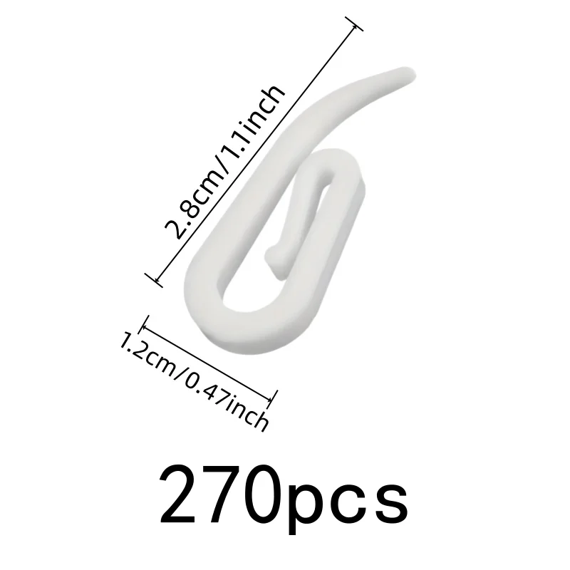 270 pcs Easy Curtain Install Home Drapery Hardware, great for Home DIY Window Decor, Smooth Sliding Design