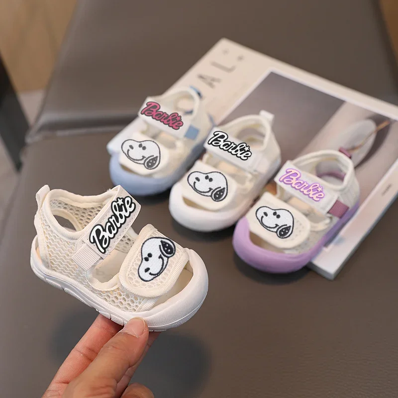 

Snoopy Boys cartoon Slippers Summer Baotou Anti-Kick Girls Breathable Beach Shoes New Baby Toddler shoes Soft Sole Sandals
