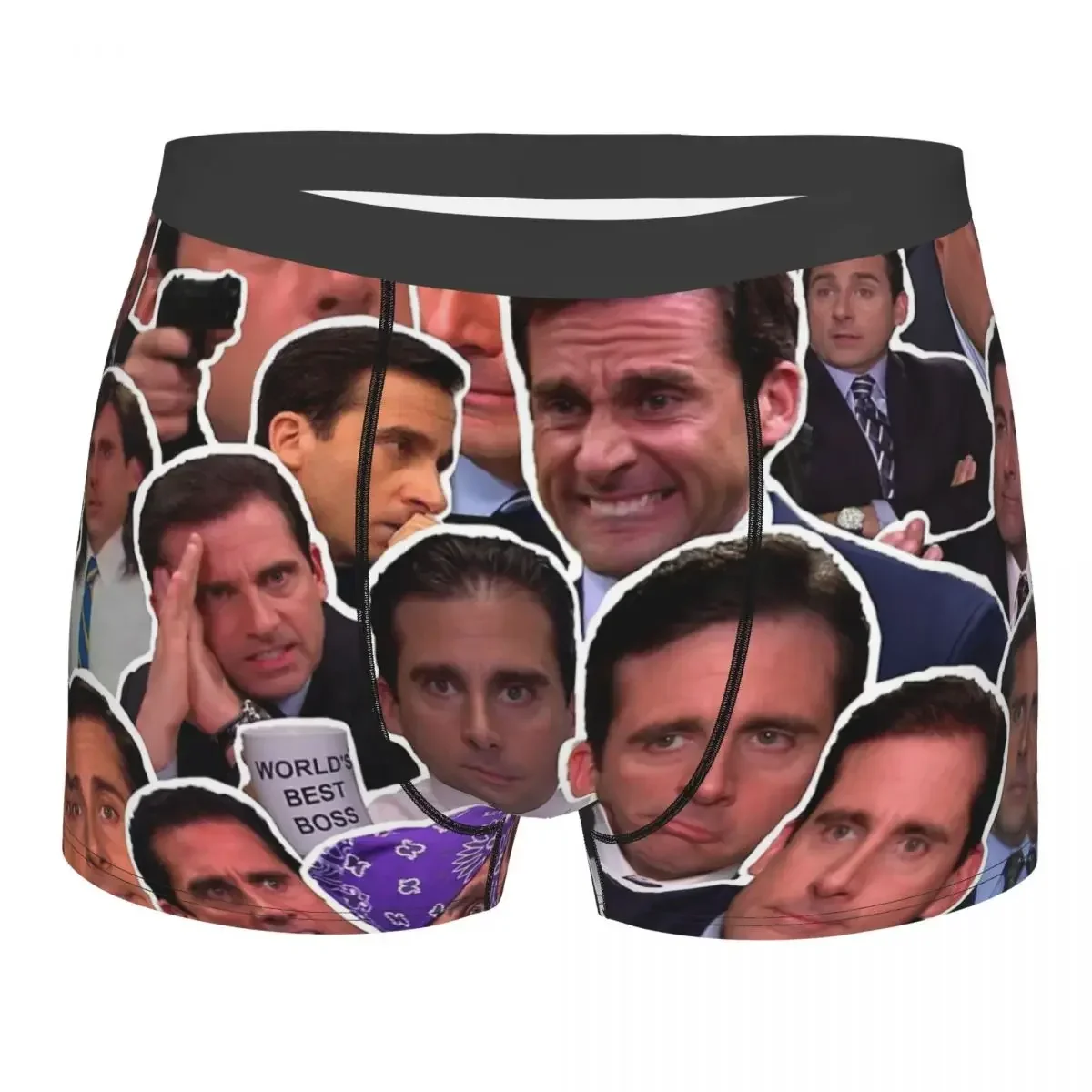 Michael  - The Office Collage Underpants Breathbale Panties Male Underwear Print Shorts Boxer Briefs