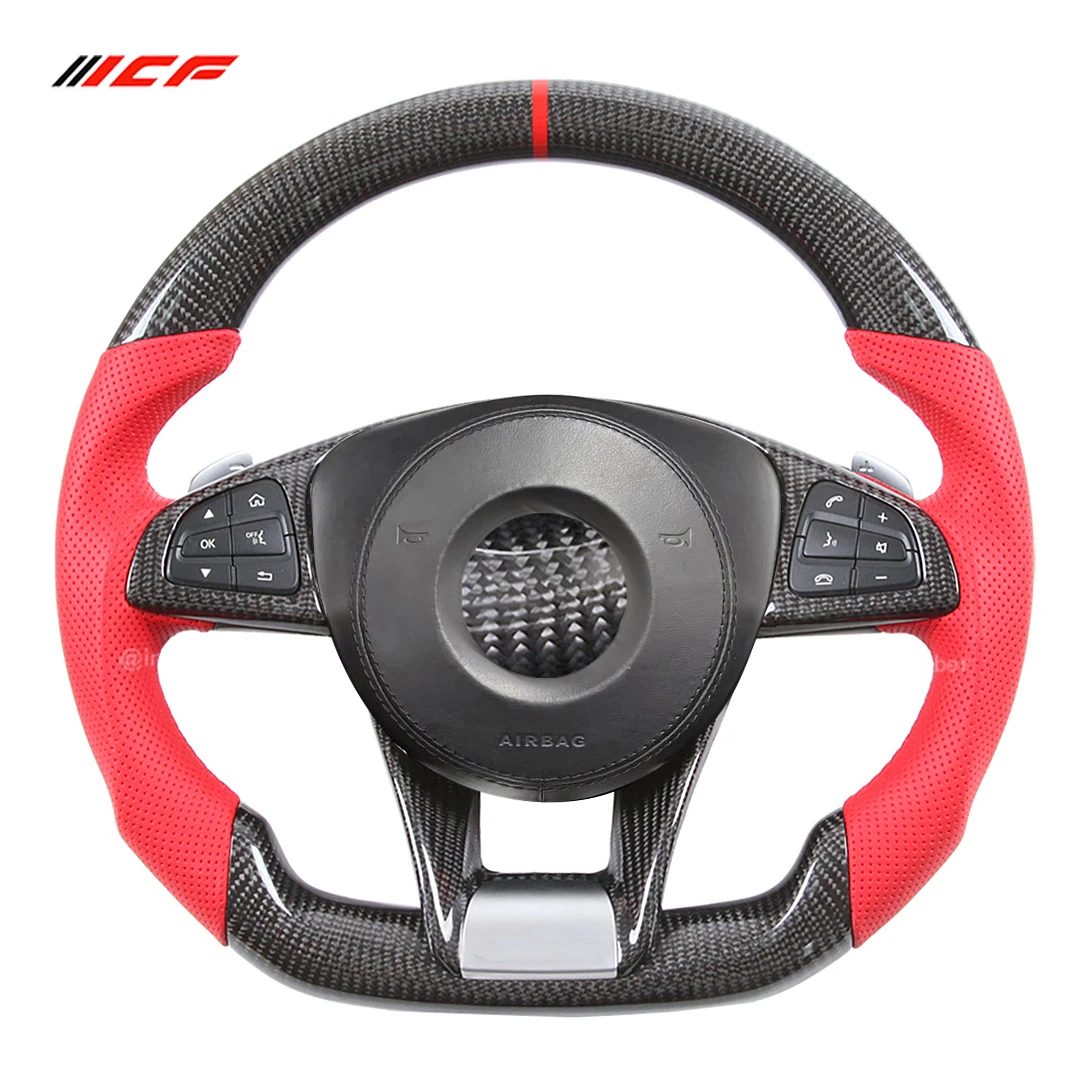 

Carbon Fiber Steering Wheel for Mercedes Benz W205 S205 S213 W213 X156 C117 X117 W218 X218 C257 V222 X222 A238 C238