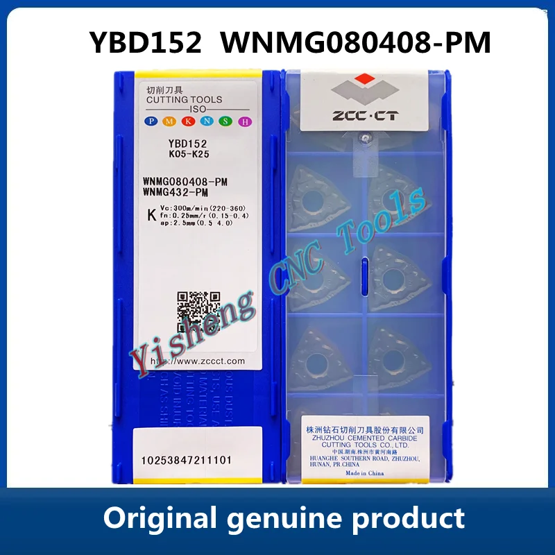 ZCC CT YBC251 YBC152 YBC252 YBC351 WNMG080408-PM YBD252 YBD152 YBD102 carboneto cnc virando inserir WNMG Ferramenta de torneamento para aço