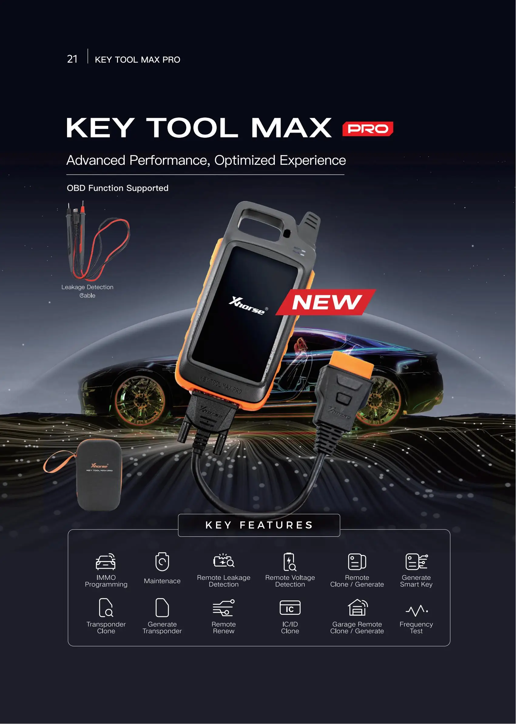 Newest Xhorse VVDI Key Tool Max Pro With MINI Tool Function Support Read Voltage and Leakage Current