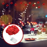 3m 30 Lamps Rose Flower Lights Creative LED Romantic Lights String Wedding Birthday Valentine Decorative Night Light Red