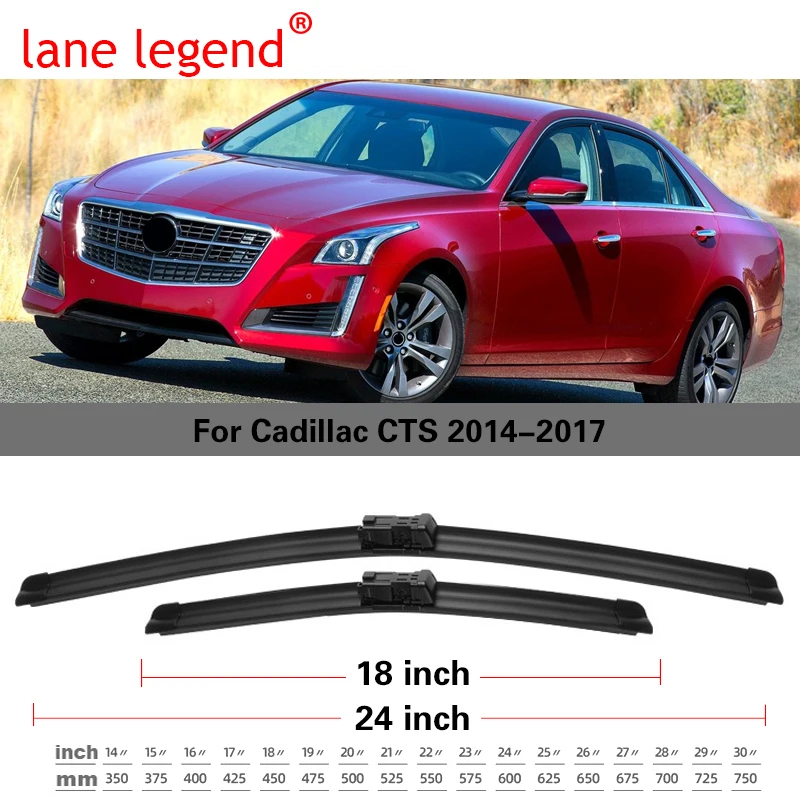 Car Wiper Blades for Cadillac CTS 2014 2015 2016 2017 Front Windows Windshield Windscreen Wipers Car Accessories Brushes Washer