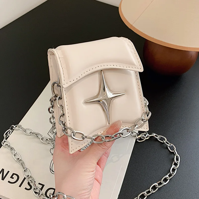 Simple texture chain bag commuter shoulder messenger bag leisure bag