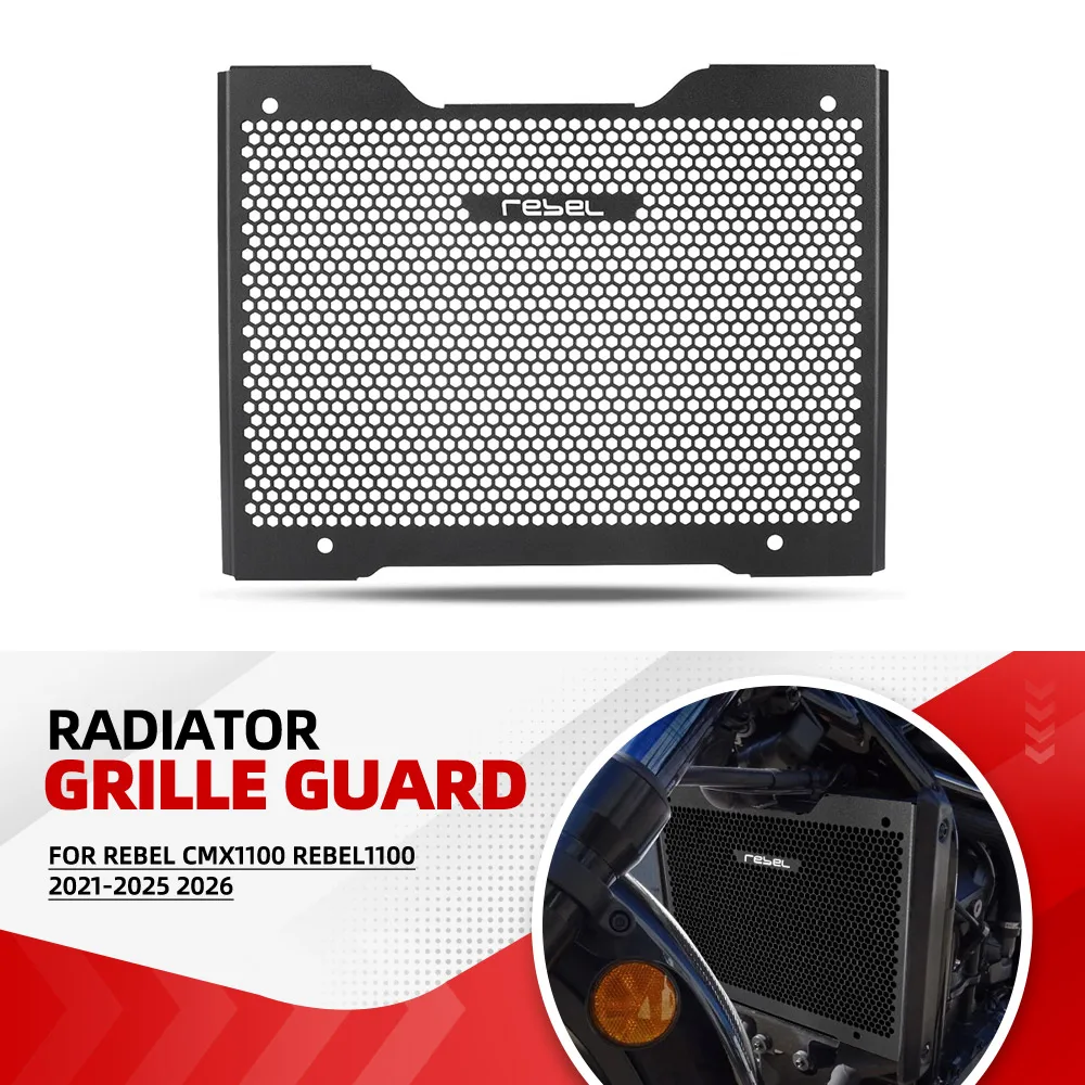 

For Honda Rebel CMX 1100 CMX1100 Rebel 1100 Rebel1100 2021-2025 2026 Radiator Grille Guard Cover Protector Motorcycle Accessorie