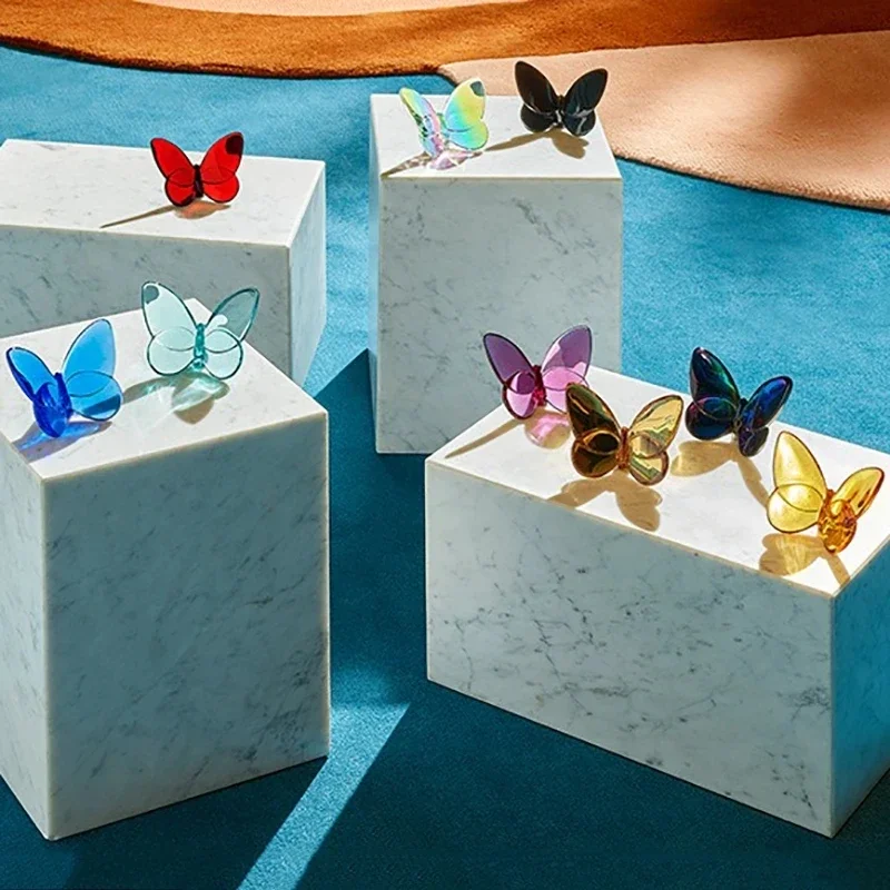 

Colored Glaze Crystal Butterfly Ornaments Home Decoration Crafts Holiday Party Gifts