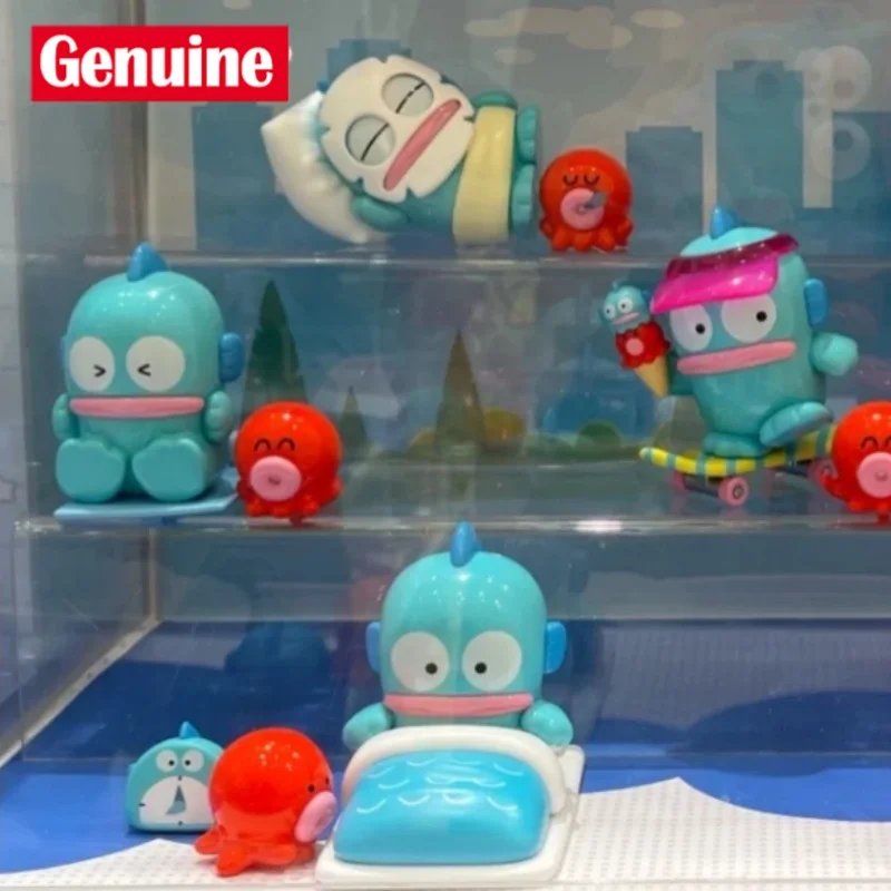 정품 MINISO 블라인드 박스 Hangyodon 하프 피쉬 맨 로맨틱 데일리 시리즈 Sanrio 인형 분리형 모델 어린이 장난감 생일 선물