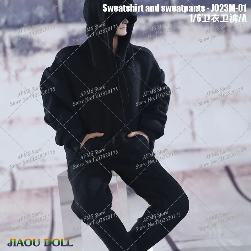 JO23M-01 1/6 Scale Male Fashion Leisure Sportswear Sweatpants Set Accessary Fit 12 Inches Soldier Muscale Action Figure Body