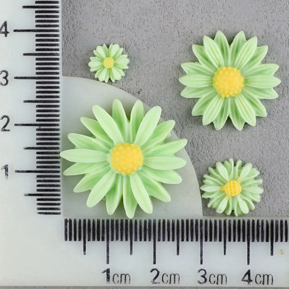 20 Stück Harz Lücke Gänseblümchen Blume Flatback Cabochon Stein Miniatur DIY Scrapbook Handwerk Home Decor Zubehör – Detail 8