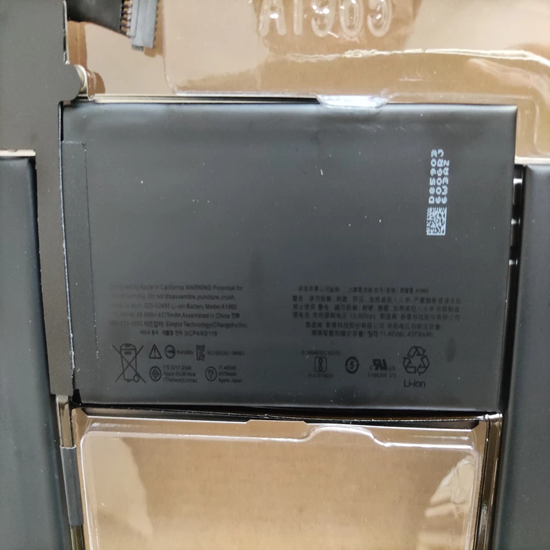 A1965 A2389 020-02455 Battery For Apple MacBook Air 13 A1932 A2179 A2337 2018 2019 2020 EMC3184 EMC3302 EMC3598 MGN63LL MGN73LL