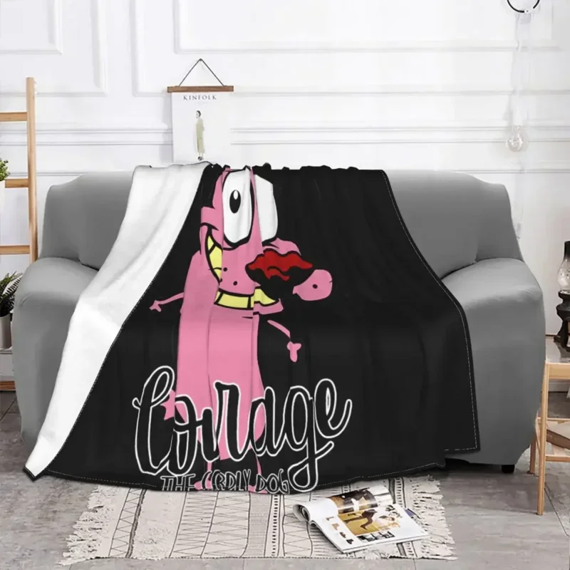 Lion Cowardly Dog Courage The Cartoon Blanket Comfort High-Grade Bedding Supply Mechanical Wash